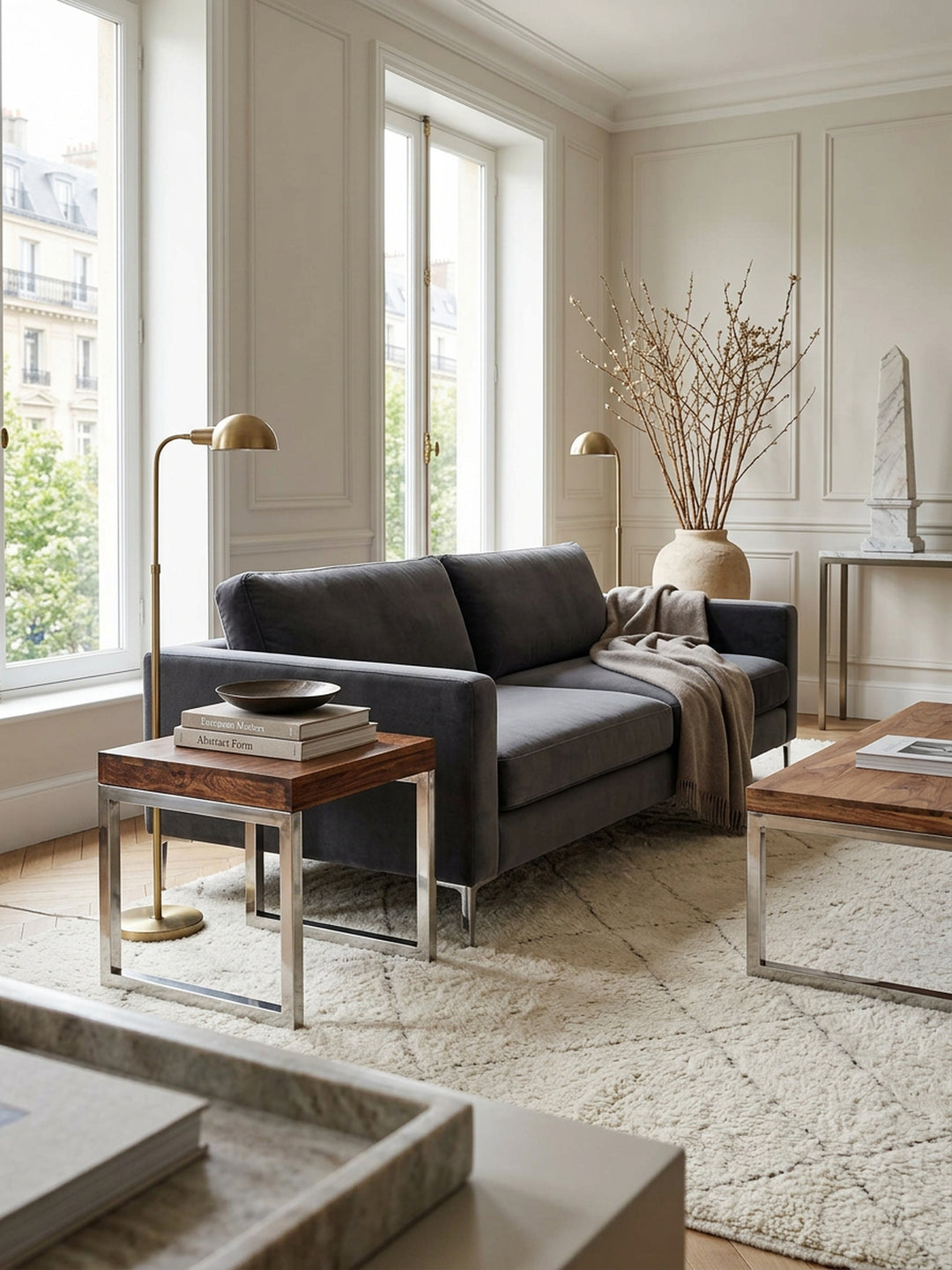 Moderner Wohnzimmertisch mit Massivholzplatte und stabilem Metallrahmen im Industrie-Stil – KADIMA DESIGN_