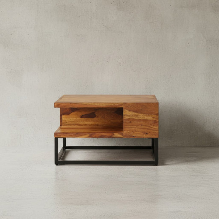 Sofatisch_ Sheeshamholz_ Staufach_ 60x60x34_5 cm_ Industrial-Design - KADIMA DESIGN_Größe_ 60x60x35 cm_