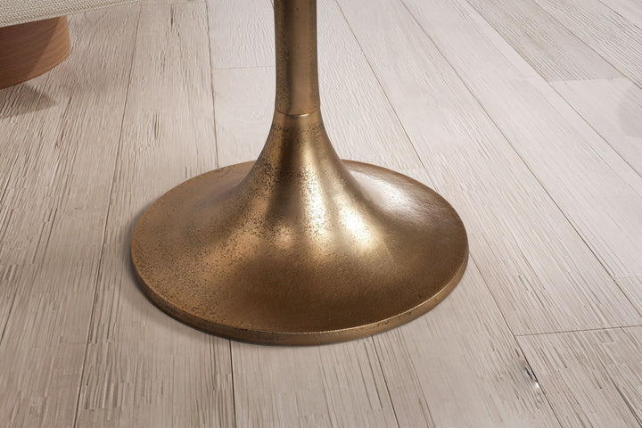 Couchtisch Klein Gold Metall Rund 60x60x46,5 cm Modern