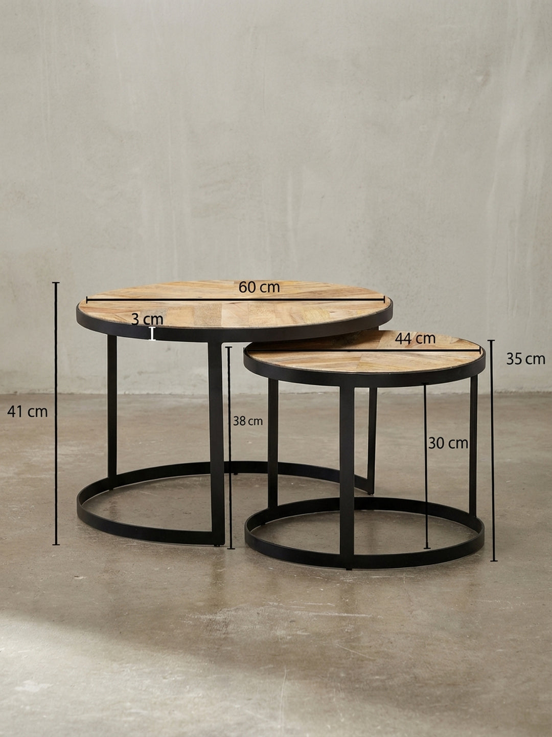 Satztische Akazie Massivholz Design Möbel_