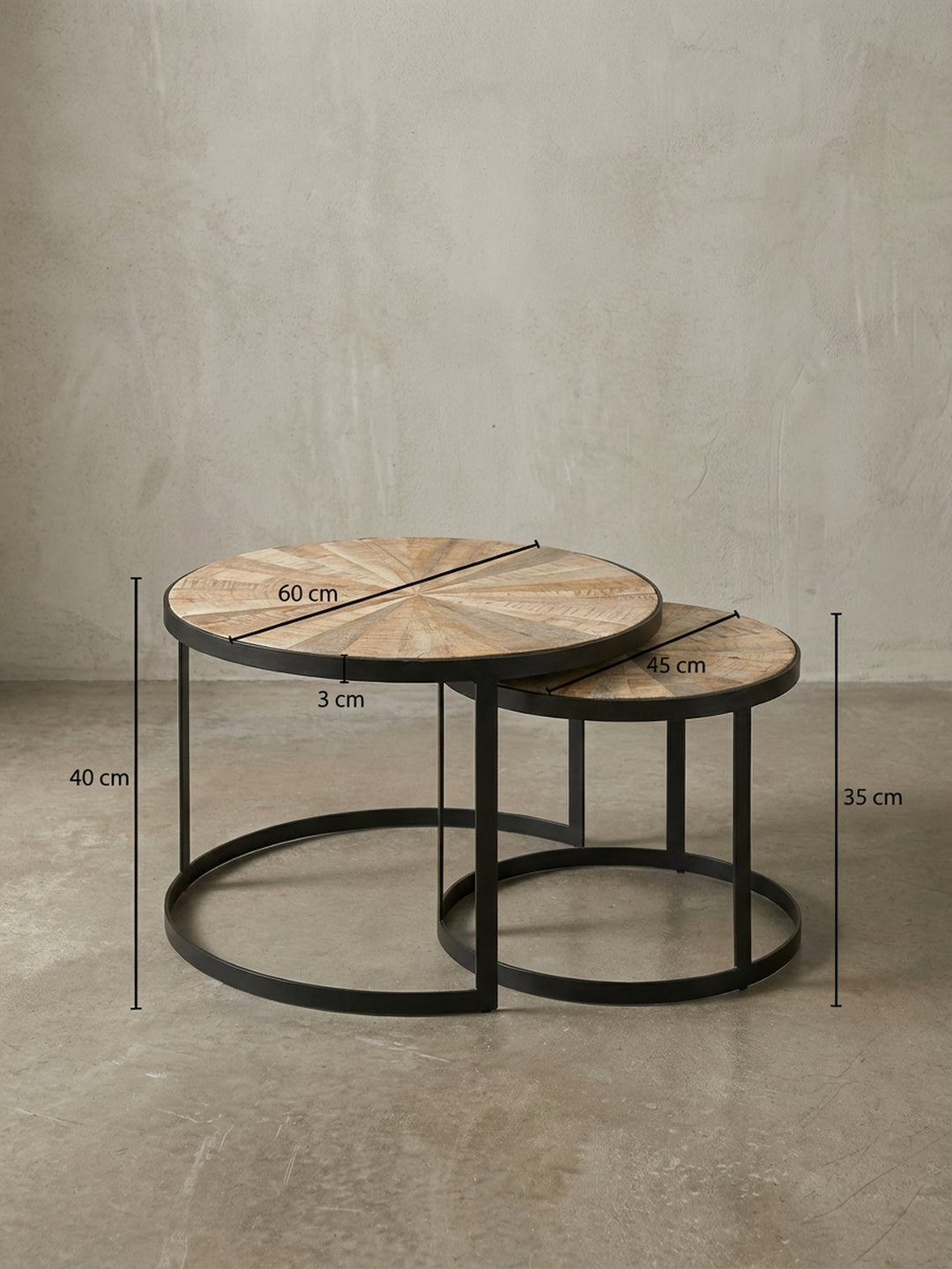 Satztische Mango Massivholz Design Möbel_