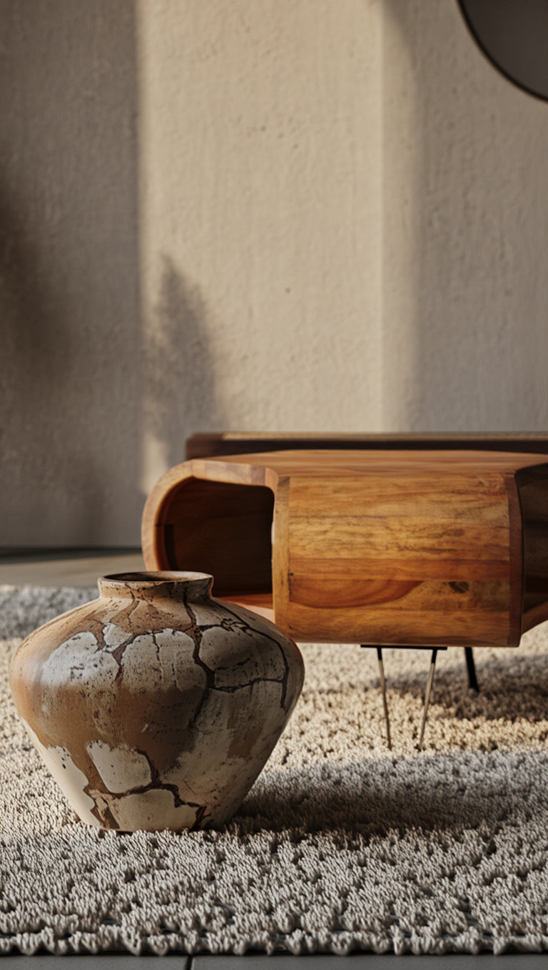 Moderner Wohnzimmertisch aus massivem Holz mit Stauraum – stilvoller Couchtisch von Kadima Design_