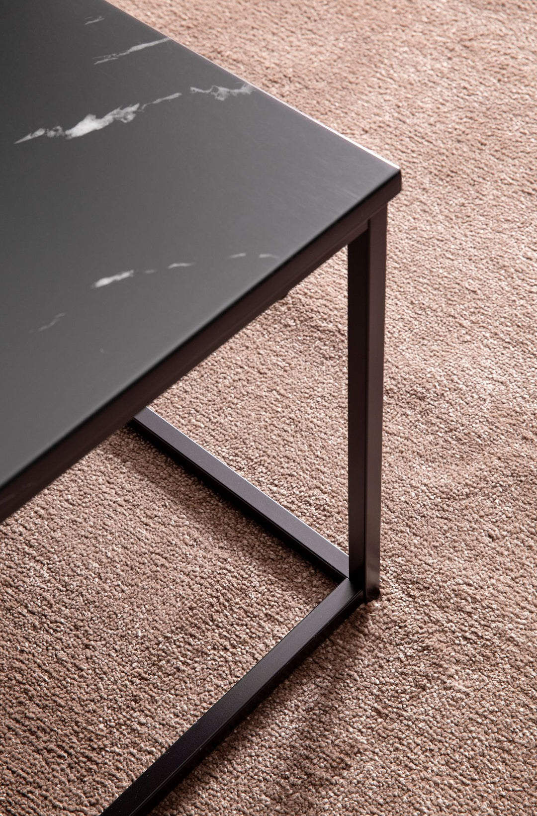 Couchtisch MARBRIX_ Marmor-Optik_ Belegschaft_ 100x60 cm_ robust_ pflegeleicht - KADIMA DESIGN_Farbe_ Schwarz_ Größe_ 100x60x40 cm_