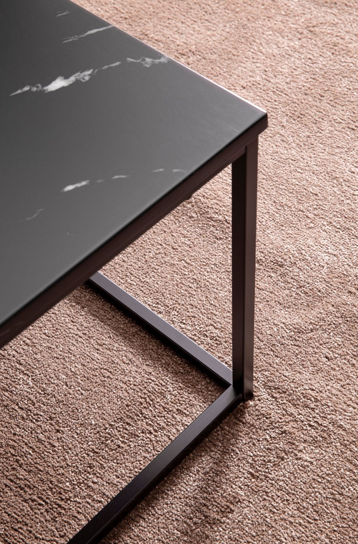 Couchtisch MARBRIX_ Marmor-Optik_ Belegschaft_ 100x60 cm_ robust_ pflegeleicht - KADIMA DESIGN_Farbe_ Schwarz_ Größe_ 100x60x40 cm_