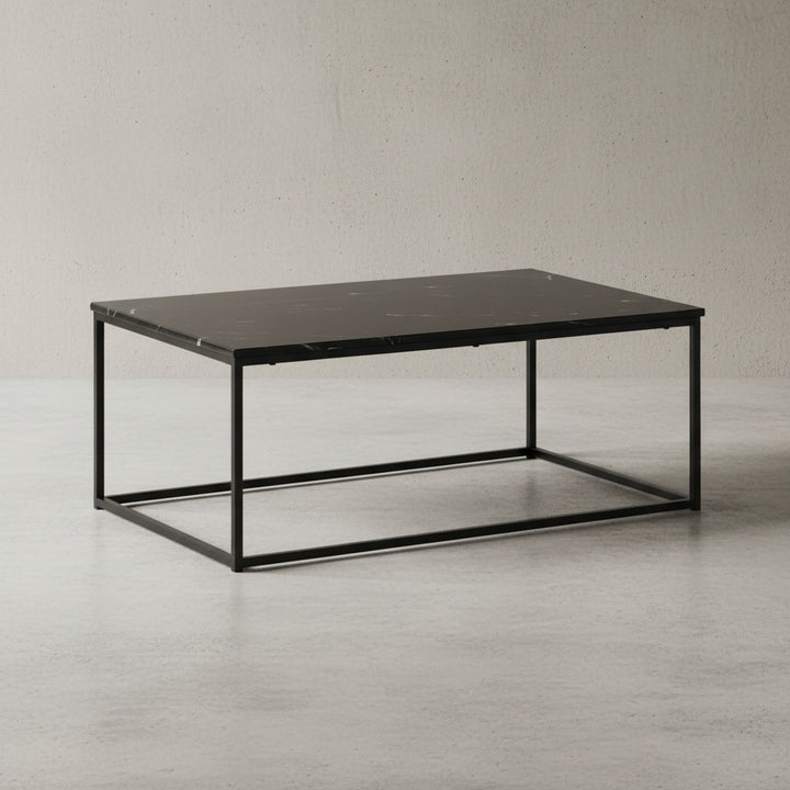 Couchtisch MARBRIX_ Marmor-Optik_ Belegschaft_ 100x60 cm_ robust_ pflegeleicht - KADIMA DESIGN_Farbe_ Schwarz_ Größe_ 100x60x40 cm_