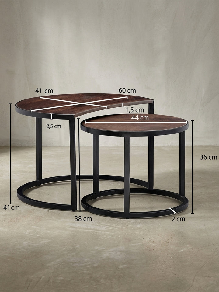 Satztische Mango Massivholz Design Möbel_