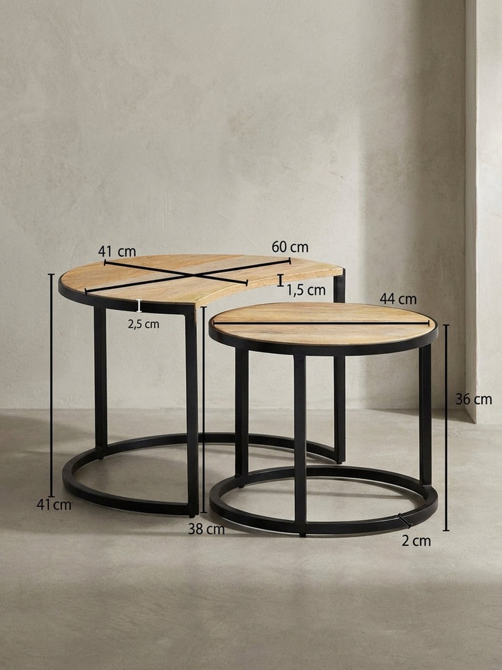 Satztische Mango Massivholz Design Möbel_
