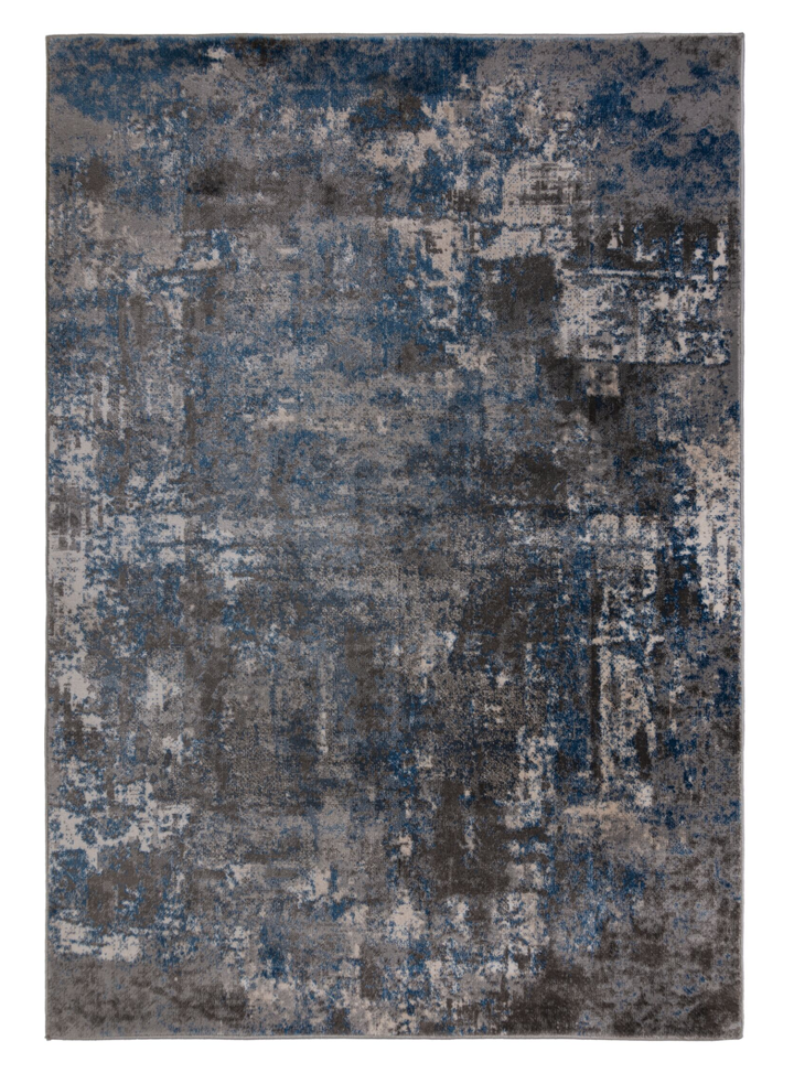 Abstrakte Kunst-Teppiche in Premium-Qualität_Blau-Grau_Rechteckig_