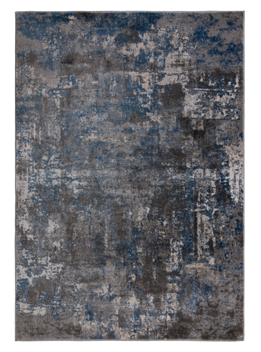 Abstrakte Kunst-Teppiche in Premium-Qualität_Blau-Grau_Rechteckig_