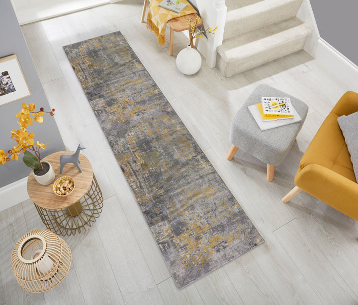 DEE Abstrakte Kunst-Teppiche in Premium-Qualität von Kadima Design_Gelb-Grau_#sku_BARK503119368556#