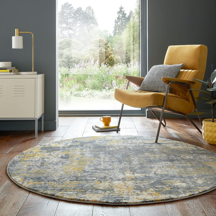 DEE Abstrakte Kunst-Teppiche in Premium-Qualität von Kadima Design_Gelb-Grau_#sku_BARK503119373954#