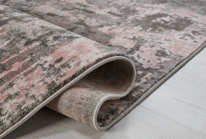 DEE Abstrakte Kunst-Teppiche in Premium-Qualität von Kadima Design_Rosa-Grau_#sku_BARK503119368557#