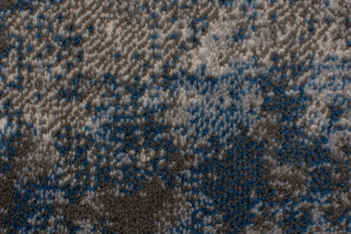 Abstrakte Kunst-Teppiche in Premium-Qualität_Blau-Grau_Läufer_