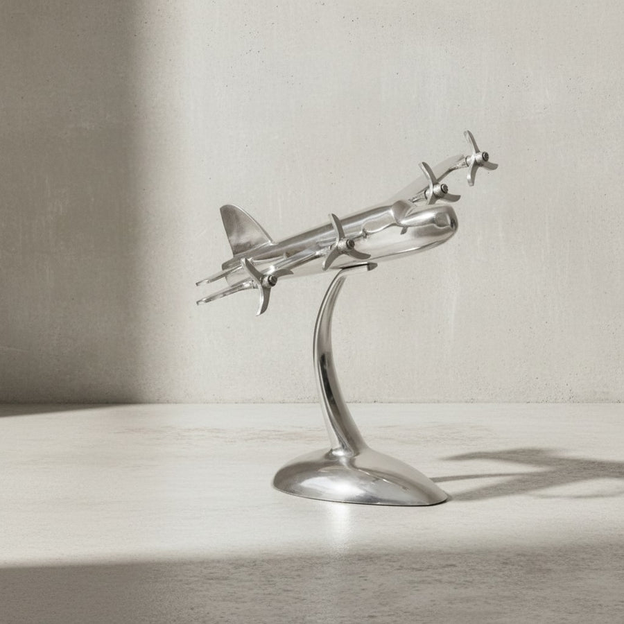 Deko Flugzeug Propeller aus Aluminium_ 42x30 cm_ elegantes Design_ handgefertigt_ robuste und langlebige Konstruktion - KADIMA DESIGN_Größe_ 42x30x42 cm_