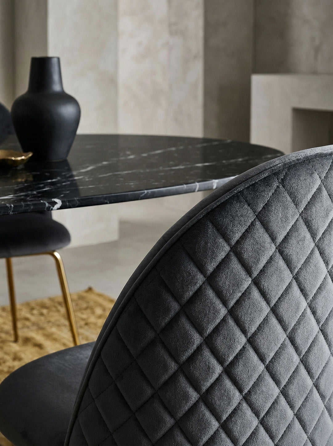 Design Esszimmerstuhl 2er Set Samt Gepolstert - Küchenstuhl Stoff mit goldenen Beinen - Schalenstuhl Skandinavisch - Polsterstuhl mit Samtbezug_