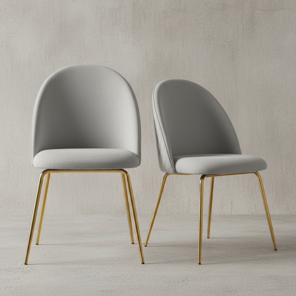  gepolstert mit Stoffbezug und goldenen Beinen – stilvolles Design fürs Esszimmer_