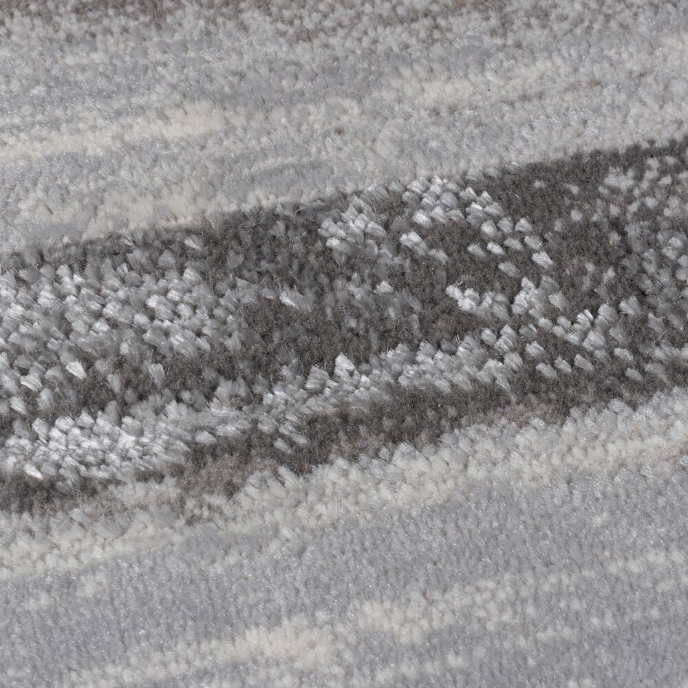 Designer-Glanzteppich mit abstrakter Ästhetik - hoch strapazierfähig_Silber_Rechteckig_