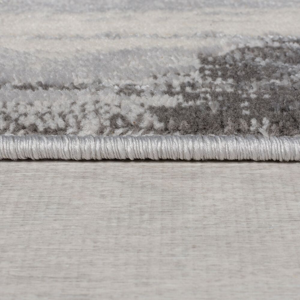 Teppich Abstrakt-Design - hochstrapazierfähig ZENNOR - Silber 120x170 cm_Rechteckig_