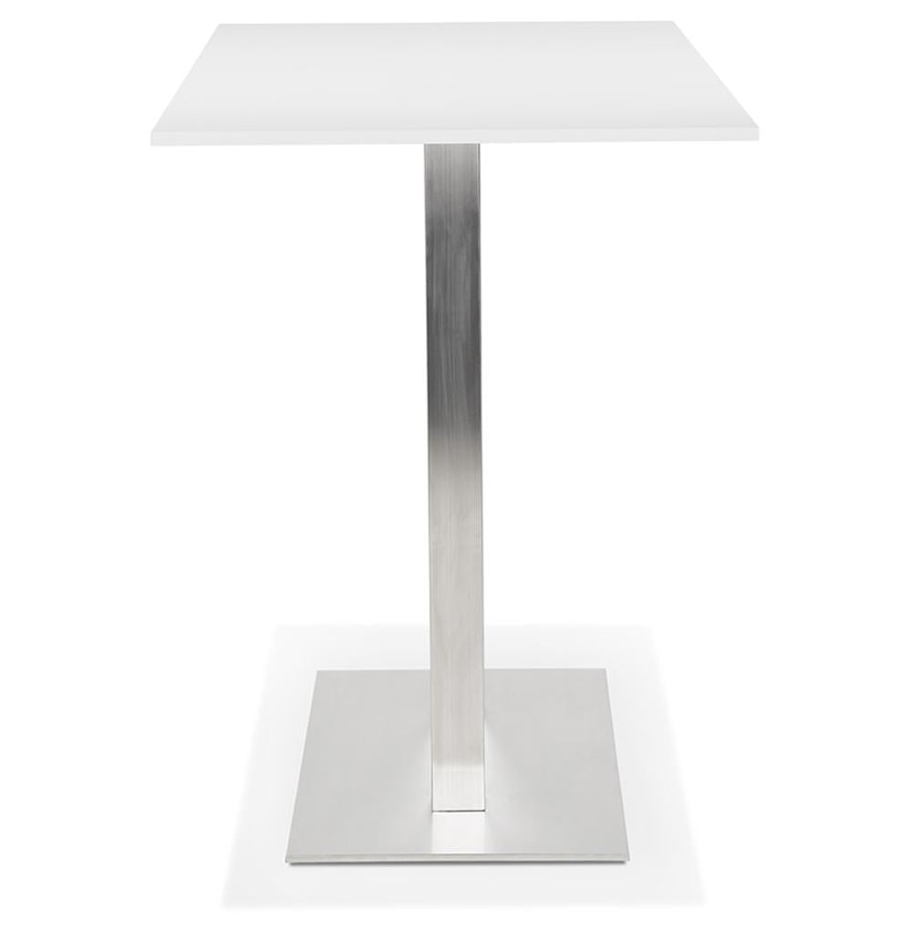 Vielseitig einsetzbarer weißer Stehtisch aus der KORALO BAR Serie - mit glatter Oberfläche und modernem Design_