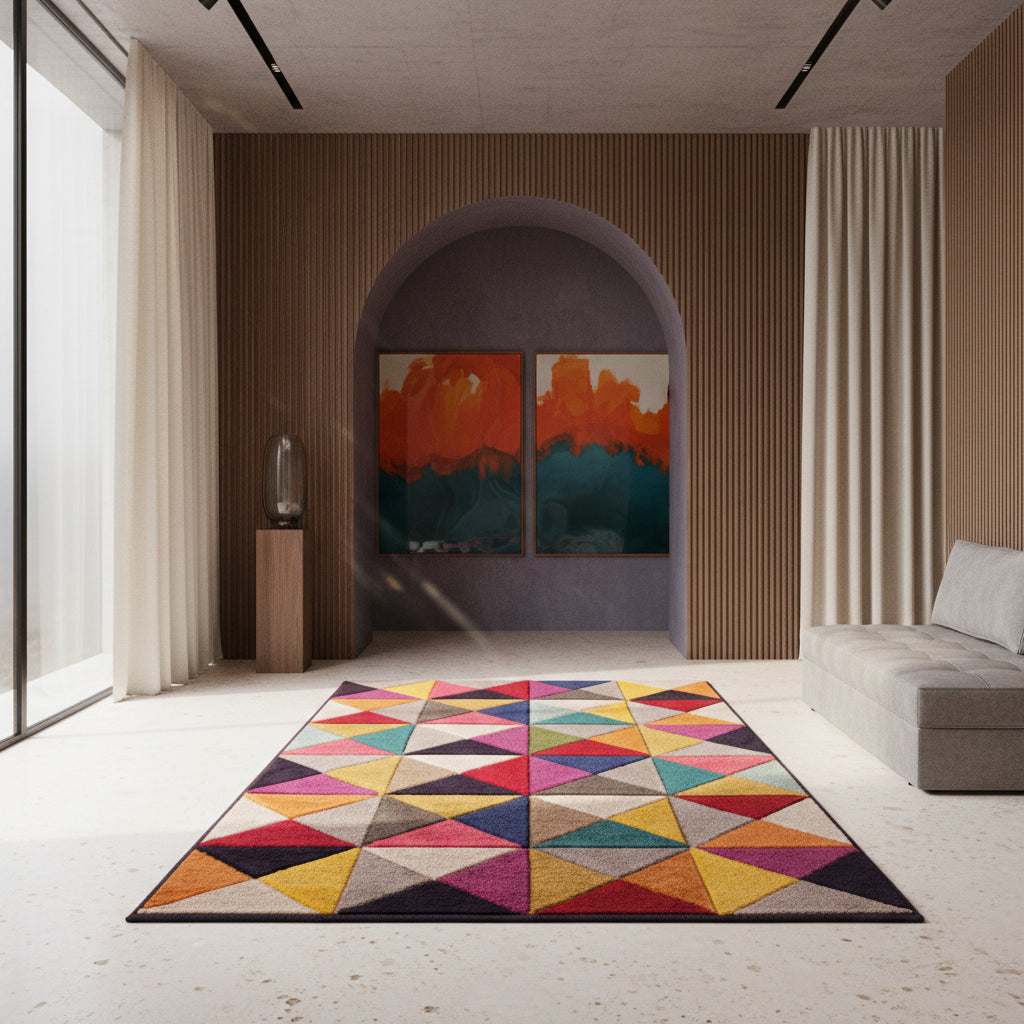 Teppich Bunt-Geometrisch-Design - designerstark MEON BEN_Rechteckig_