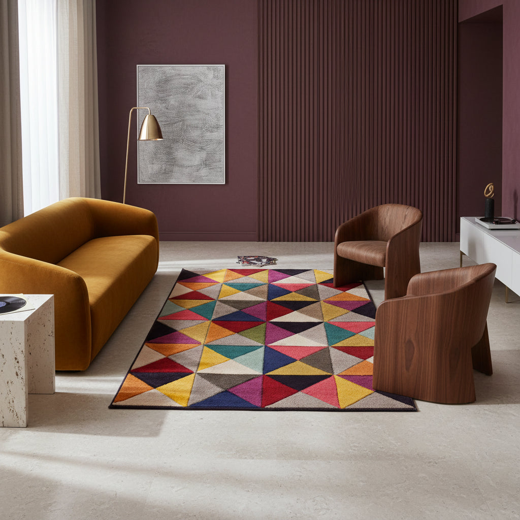 Teppich Bunt-Geometrisch-Design - designerstark MEON BEN_Rechteckig_