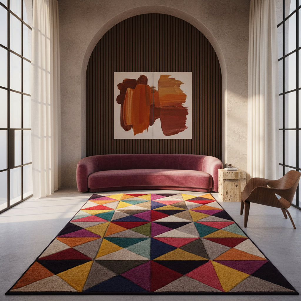 Teppich Bunt-Geometrisch-Design - designerstark MEON BEN_Rechteckig_