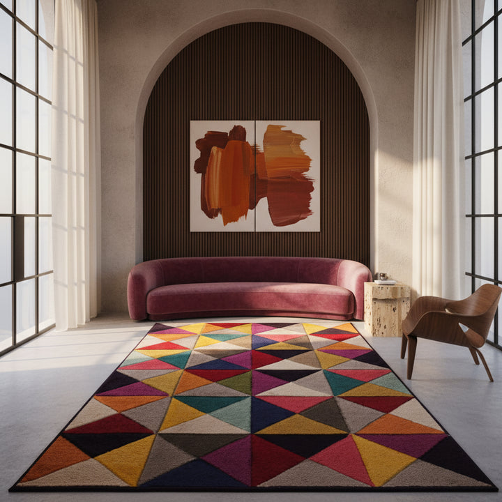 Teppich Bunt-Geometrisch-Design - designerstark MEON BEN_Rechteckig_