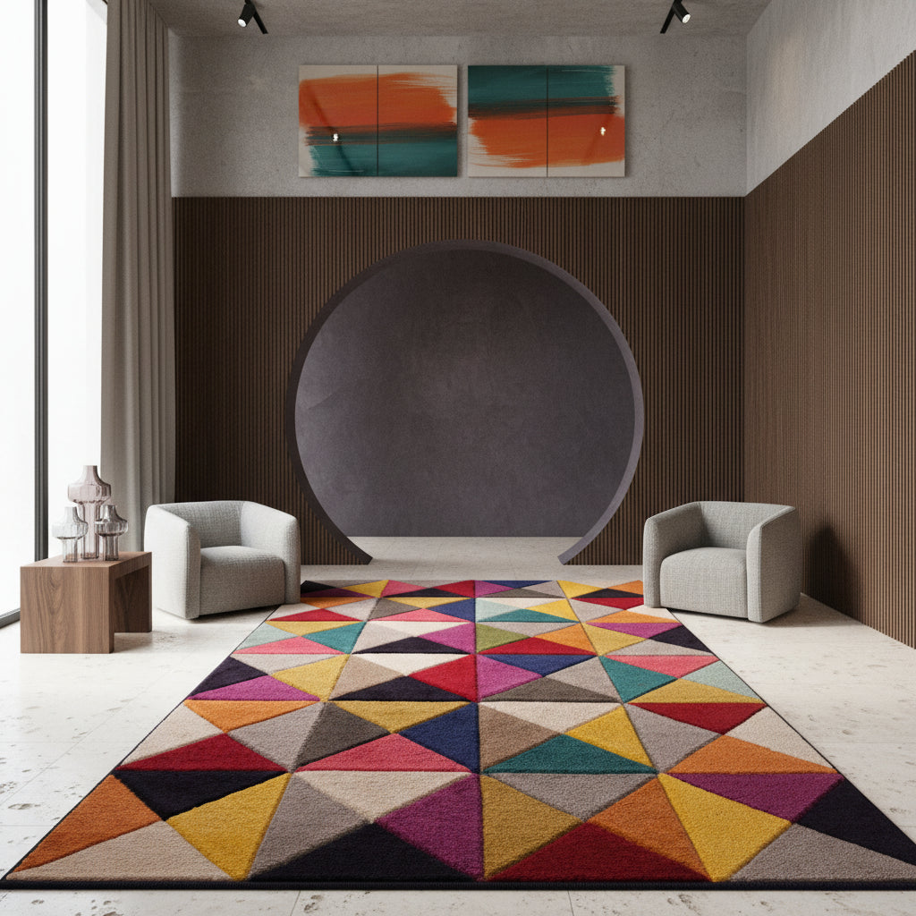 Teppich Bunt-Geometrisch-Design - designerstark MEON BEN Rechteckig