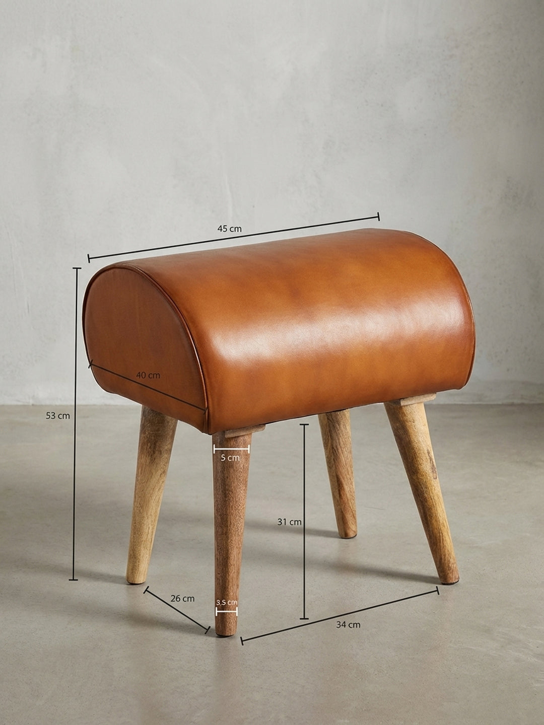 Sitz- &amp; Fußhocker Mango Massivholz Design Möbel_