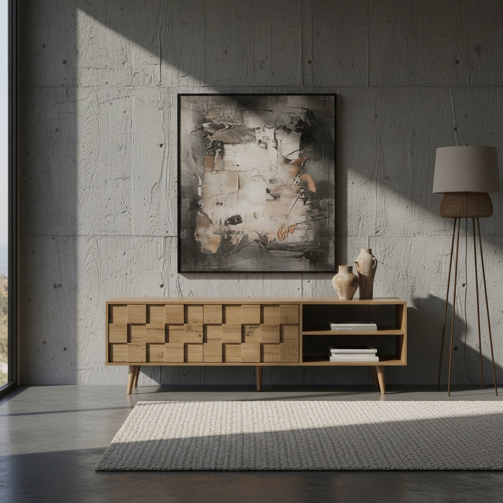 Sideboard aus Holz im modernen Design mit 3D-Front und Stauraum – Möbel online kaufen bei Kadima Design