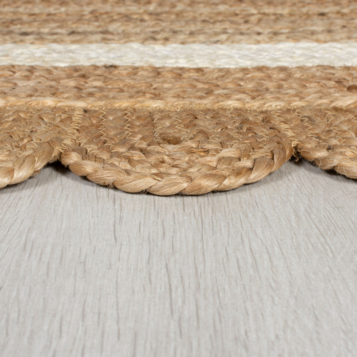 Teppich Jute Handarbeit-Design - naturfarben GRACE - Braun-Beige 120x170 cm_Rechteckig_