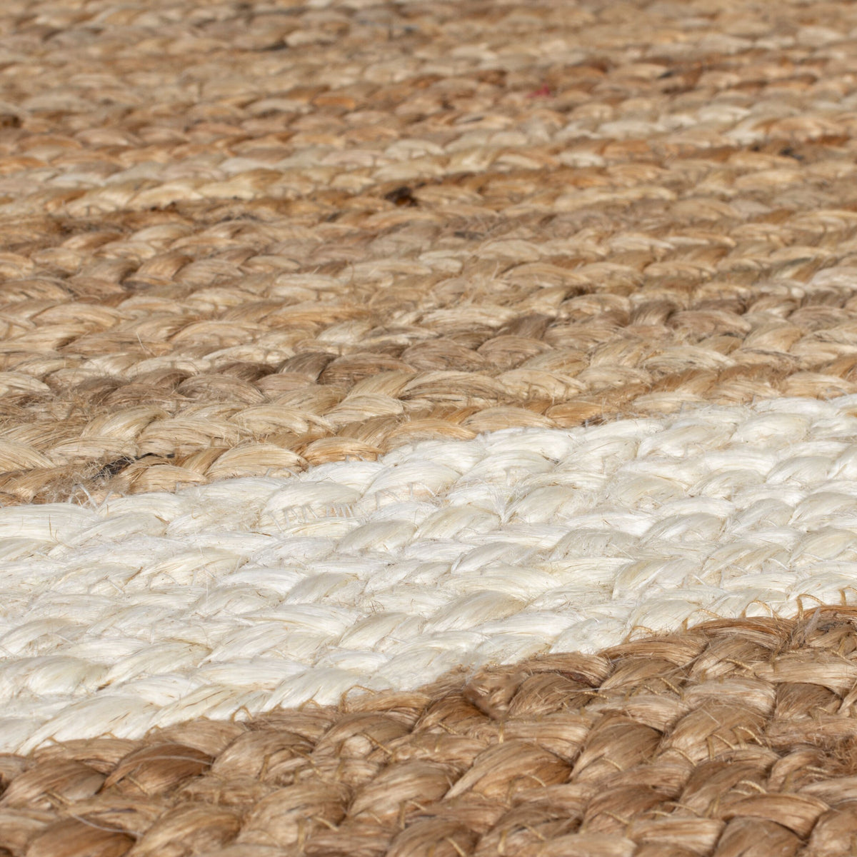 Einzigartiger handgearbeiteter Jute-Teppich_Braun-Beige_Rechteckig_