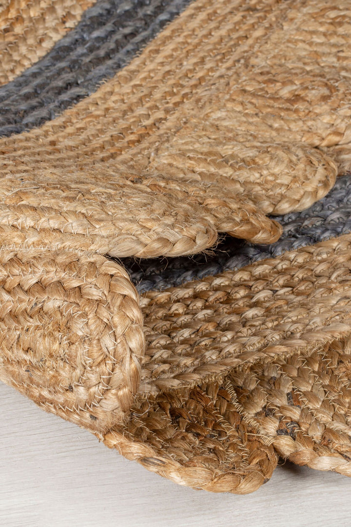 Einzigartiger Jute Teppich Grace_ Handarbeit_ von Kadima Design_Braun-Grau_