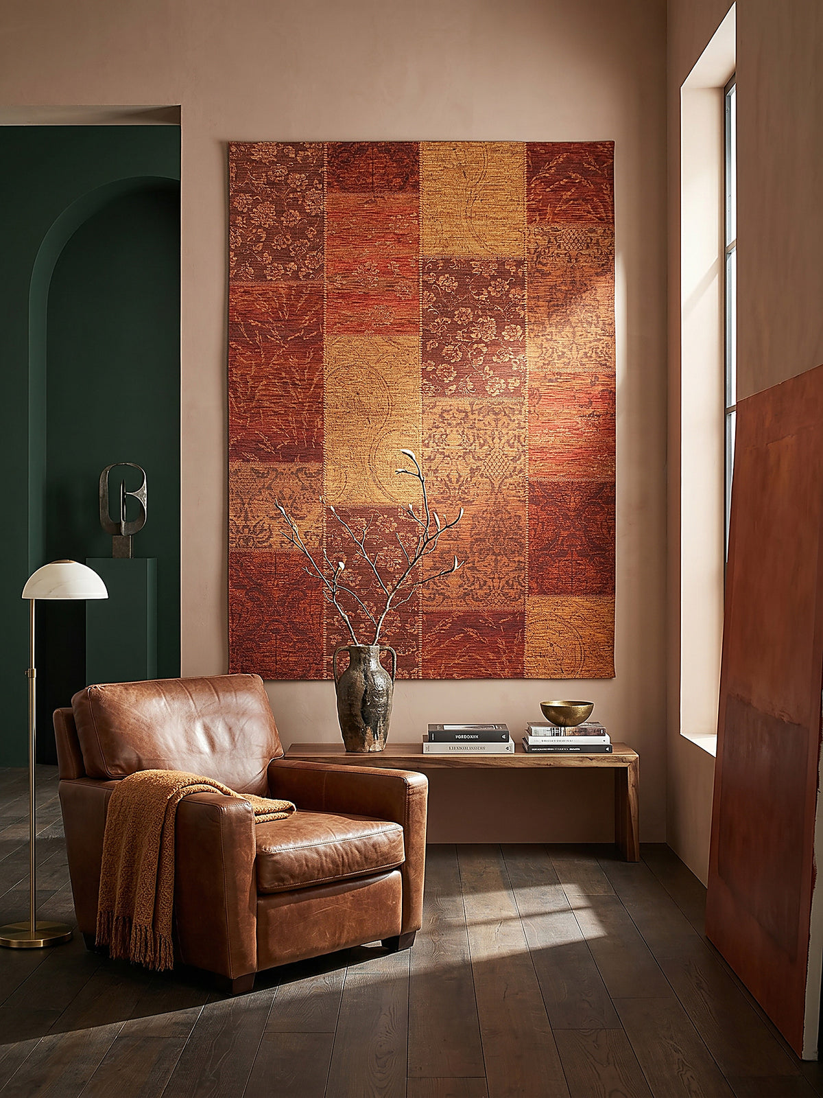 Teppich Orange als Wandteppich