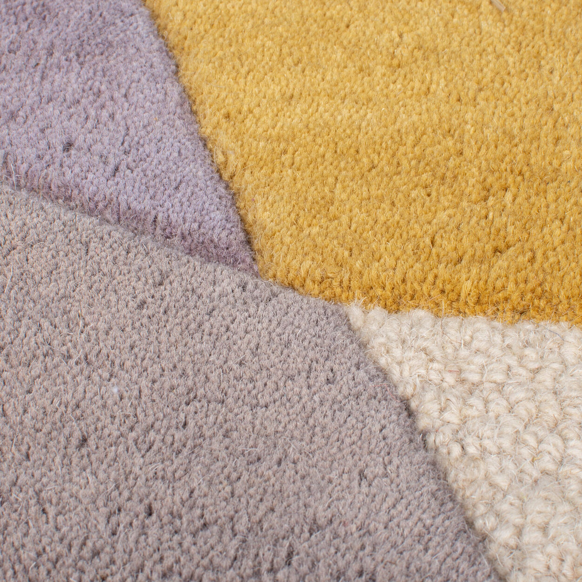 Eleganter Wohnzimmer-Teppich aus 100% Wolle Multi Rund