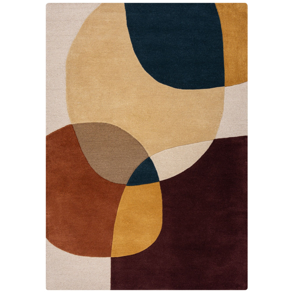 Wollteppich mit abstraktem Design &amp; Farbakzenten AIRE_Rechteckig_
