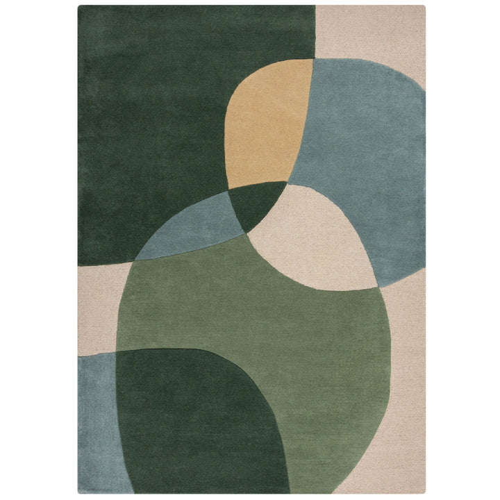 Wollteppich mit abstraktem Design &amp;amp; Farbakzenten AIRE_Rechteckig_