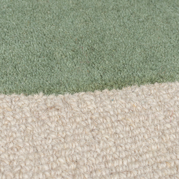Eleganter Wohnzimmer-Teppich aus 100% Wolle_Grün-Blau_Rechteckig_