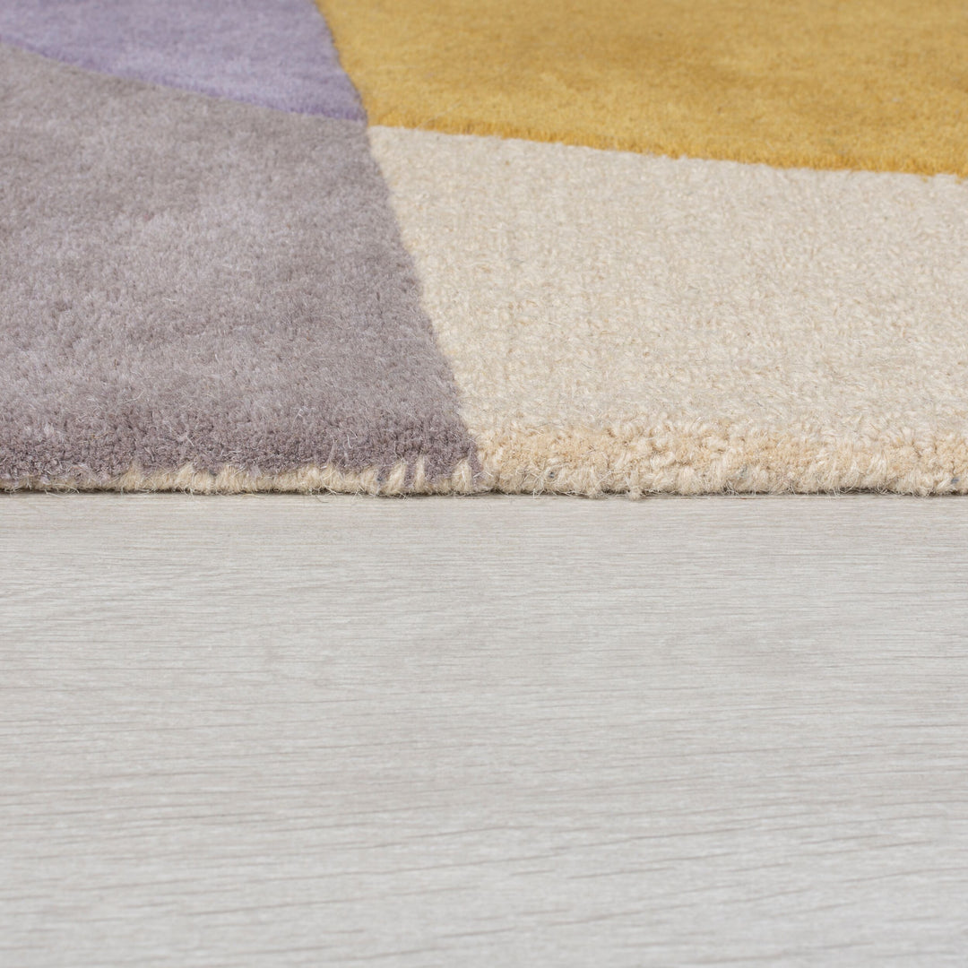 Wollteppich Abstrakt-Design mit farbakzente AIRE_Läufer_