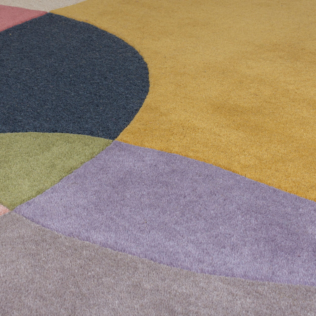 Eleganter Wohnzimmer-Teppich aus 100% Wolle_Multi_Läufer_