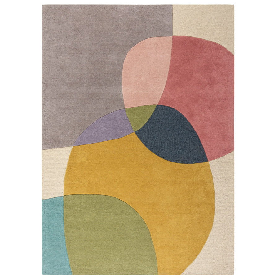 Wollteppich mit abstraktem Design &amp; Farbakzenten AIRE_Rechteckig_