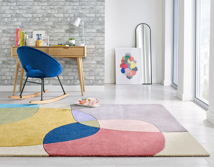 Eleganter Wohnzimmer-Teppich aus 100% Wolle_Multi_Rechteckig_