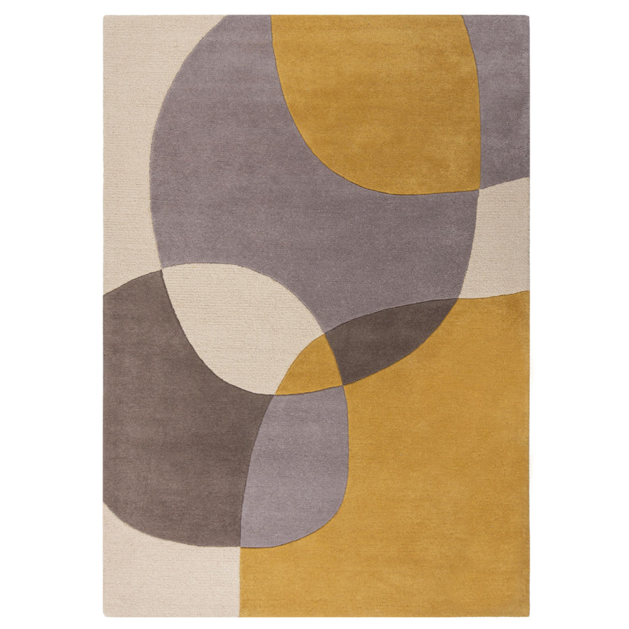 Wollteppich mit abstraktem Design &amp; Farbakzenten AIRE_Rechteckig_
