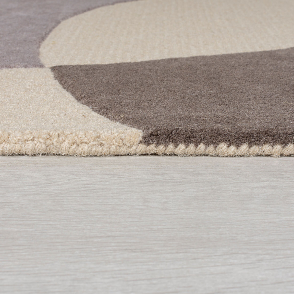 Eleganter Wohnzimmer-Teppich aus 100% Wolle_Gelb-Beige_Rechteckig_