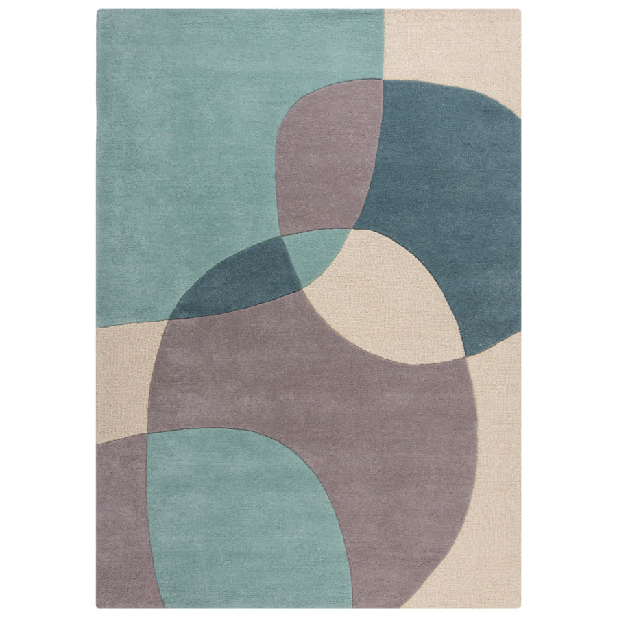 Wollteppich mit abstraktem Design &amp; Farbakzenten AIRE_Rechteckig_