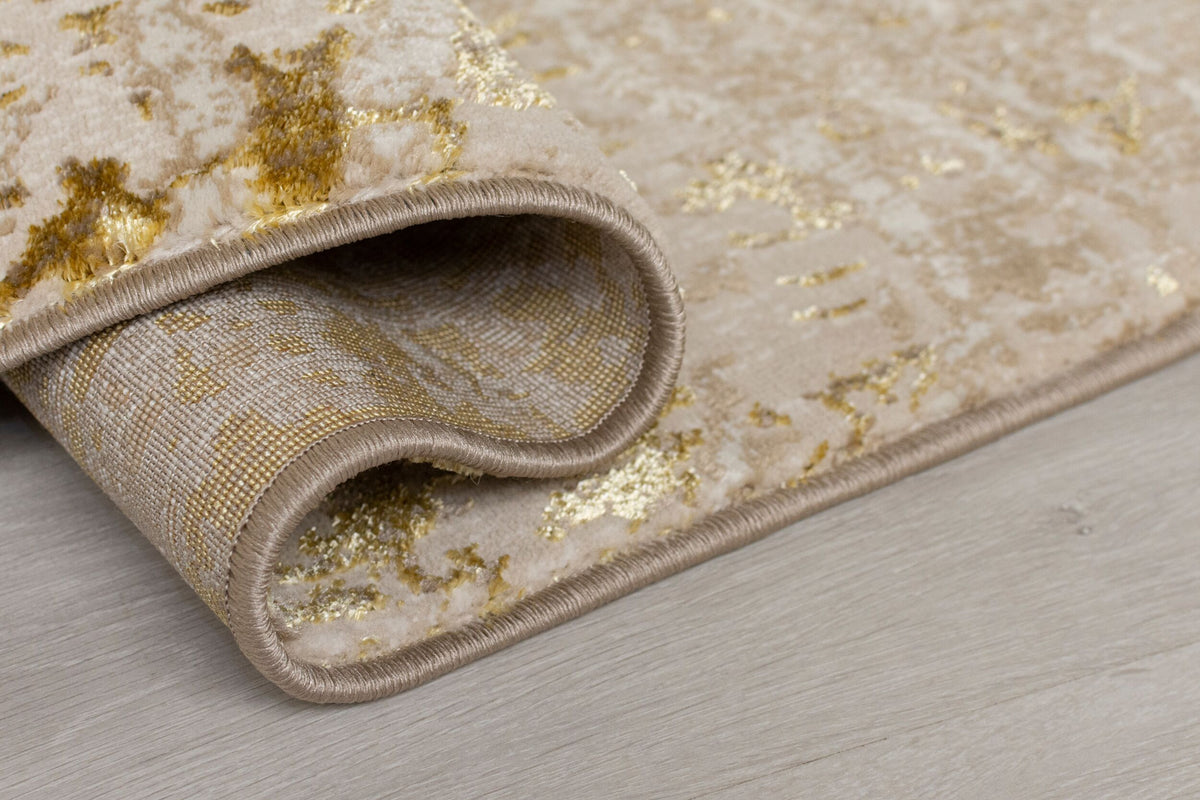 Teppich metallisch-Effekt modern OUSE ESME - Gold 120x170 cm Rechteckig