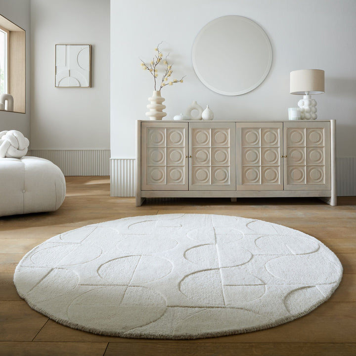 Wollteppich Geometrisches-Design, naturfarben NOAH