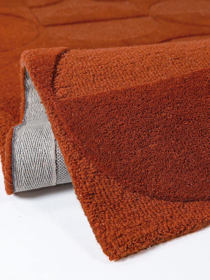 Teppich Terrakotta rechteckig Wool Einrichtung Wohnidee Bodenbelag DEBEN_