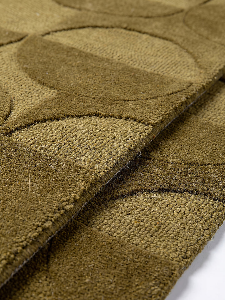 Teppich Olivgrün Farbdetail Muster_