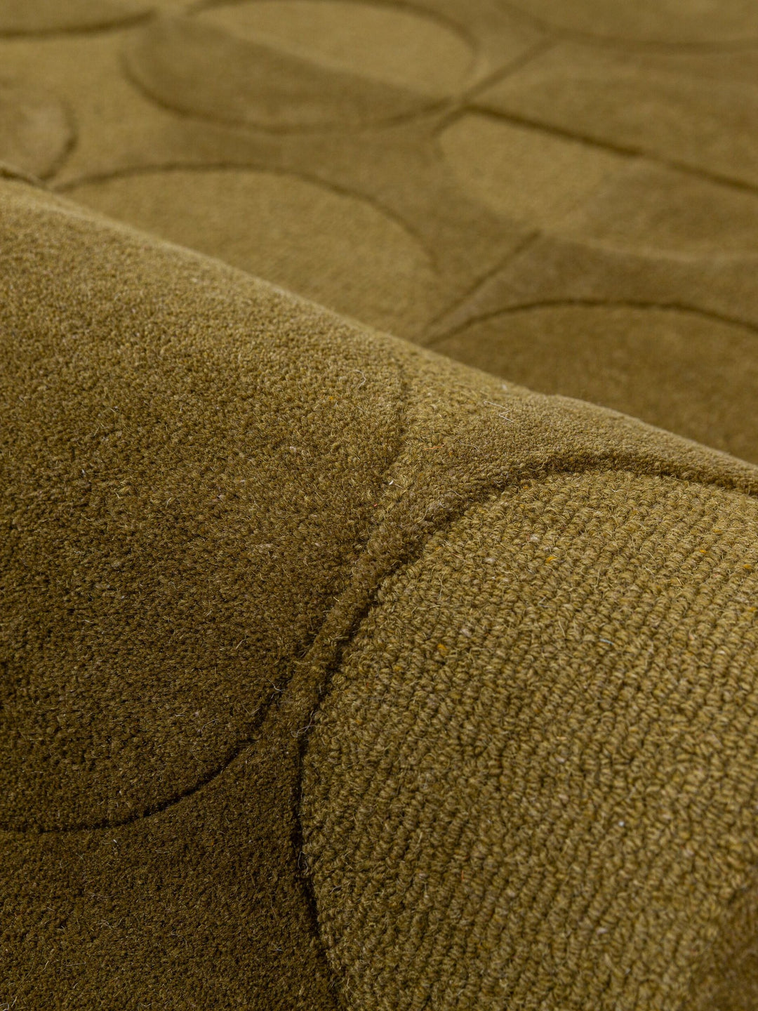 Teppich Olivgrün rechteckig Wool Raumgestaltung Inneneinrichtung DEBEN_